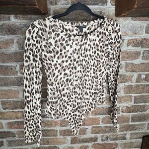 Banana Republic Leopard Print Long Sleeve Bodysuit